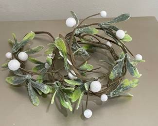 Frosted leaf and white berry garland,  was $9, NOW $7