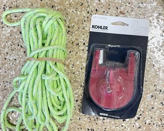 Green rope,  was $4, NOW was $3, NOW $2.  Kohler part GP1078440, flapper,  was $5, NOW $4