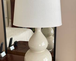 Ivory gourd lamp,  2  available, 16"W x 22"H,  was $65 each, $48