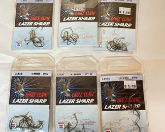 Eagle Claw assorted hooks(6)  was $6, NOW $5