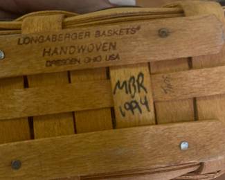 Stamp on bottom of Longaberger basket ~