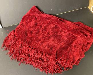 Red push throw w/fringe,  was $9, NOW $7
