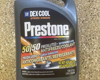 Prestone Dex Cool antifreeze,  was $10, NOW $8