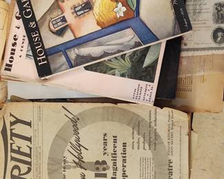 Old magazines and ephemera