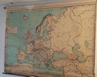 Large wall map circa 1921