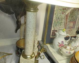 Marble column lamp