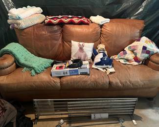 Vintage leather sofa $400