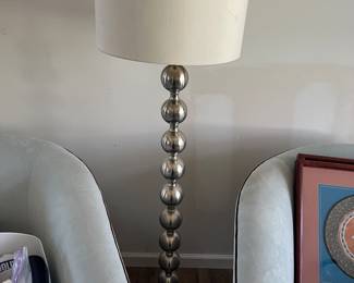 Modern silver floor lamp 