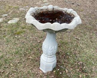 Concrete bird bath