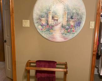 Quilt rack.  Beautiful artwork 