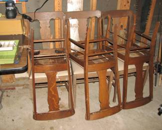 6 wood chairs