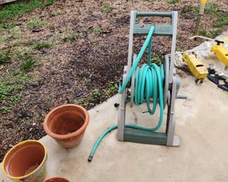 Hose reel and pots