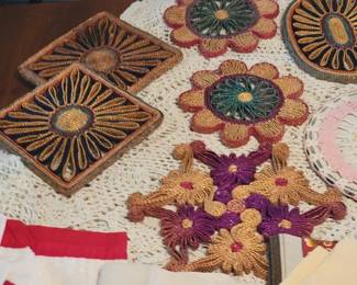 Vintage woven trivets