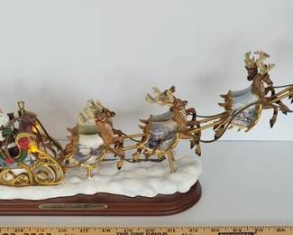 Thomas Kinkade, "Night Before Christmas" illuminated sleigh