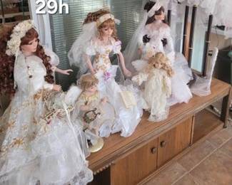 Bridal dolls and other collector dolls