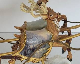 Thomas Kinkade, "Night Before Christmas" illuminated sleigh