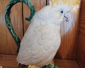 Fitz and Floyd parrot teapot