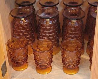 Fostoria amber glass