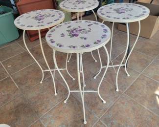 Tile top plant stands