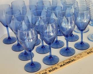 Blue glassware sets