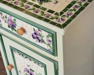 Mosaic tile cabinet