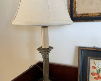 Bras candlestick lamp 10" 