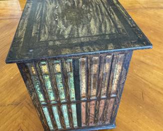 Huntley & Palmers biscuit tin                                                     6.5"h x 5"w x 4"d 