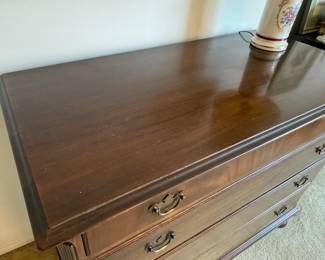 Berkey & Gay mahogany chest with ball feet                             36.5"h x 46"w x 22"d 