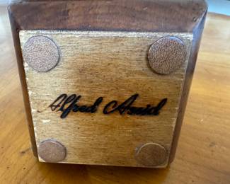 Alfred Assid wood box 6"h x 4"square