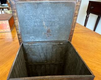 Huntley & Palmers biscuit tin                                                     6.5"h x 5"w x 4"d 