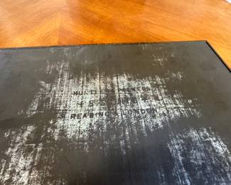 Huntley & Palmers hunt scene biscuit tin                                         2"h x 13.5"w x 8.5" d 