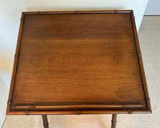Brandt mahogany book stand  38"h x 23"w x 20"d