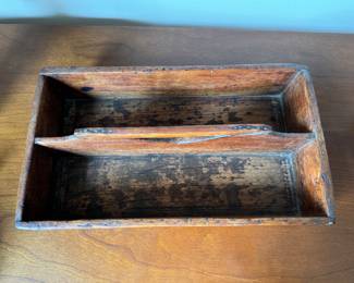 Antique cutlery box
