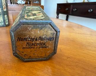 Pr. Huntley & Palmers chinoiserie biscuit tins                                10"h