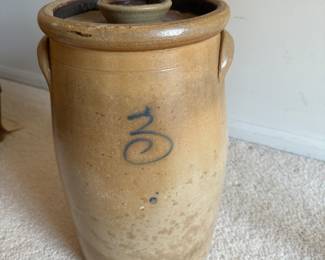Stoneware butter churn