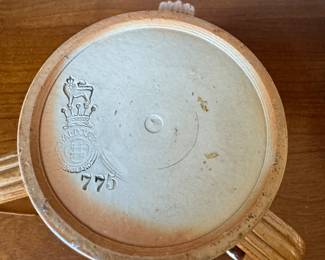 Royal Doulton three handled mug   4"h x 3.25" diameter