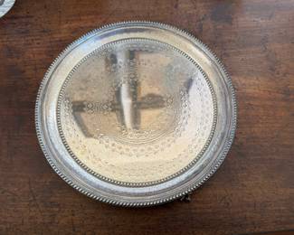 English silver salver 7 3/4" diameter