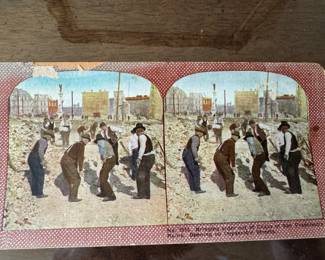 SF earthquake stereoscope card