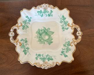 Antique English two handled dish  9.5" x 11"