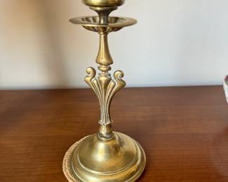 Brass candlestick   8.25"h 