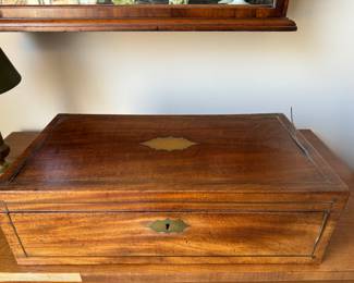 Antique writing box  - locked - in search of key