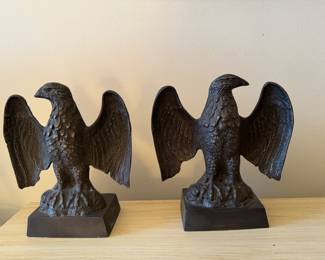 Vintage eagle bookends      8.5"h   