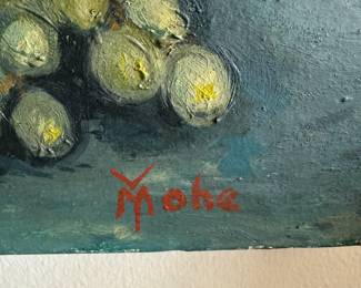 Mildred Yohe still life oil painting                                       26.5"h x 20.25"w 