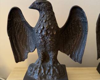Vintage eagle bookends      8.5"h   