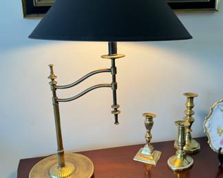 Brass table lamp 24"h