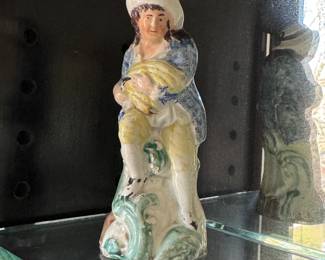 Antique pearlware figure  5"h 