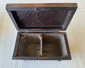 Domed tea caddy             5"h x 8"w x 4.5"d