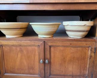 Antique yellow ware bowls