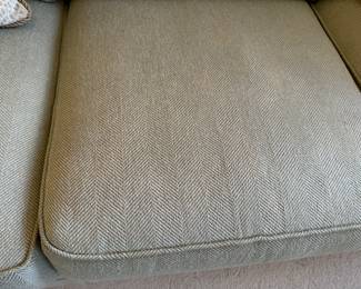 detail of upholstery - reads a little greener in person