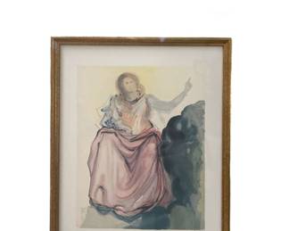 This is one of six Dali prints that are framed together. It was impossible to get a good photo of the piece.